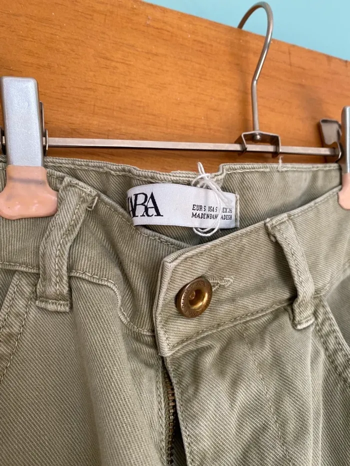 jupe zara kaki cargo taille S neuve - photo numéro 3