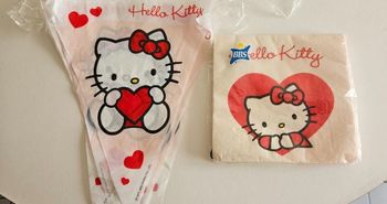 serviettes + banderolle Hello Kitty