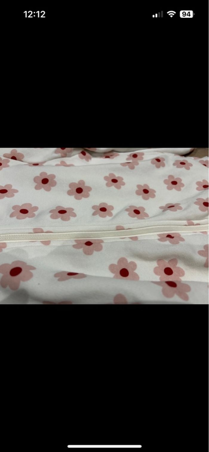 Veste à zip chaude à capuche blanche marguerite rouge 10 ans - photo numéro 3