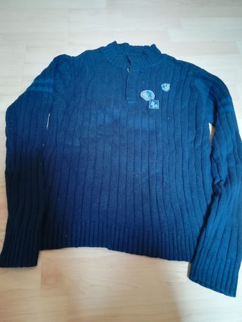 pull bleu 14 ans okaidi en laine