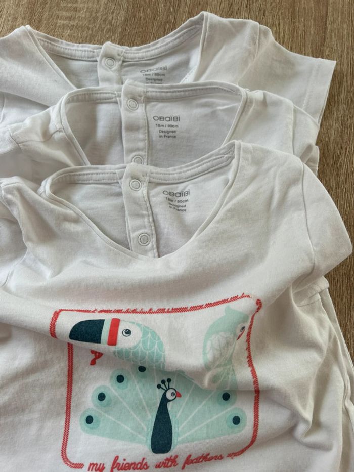 3 t-shirts bébé fille - photo numéro 2