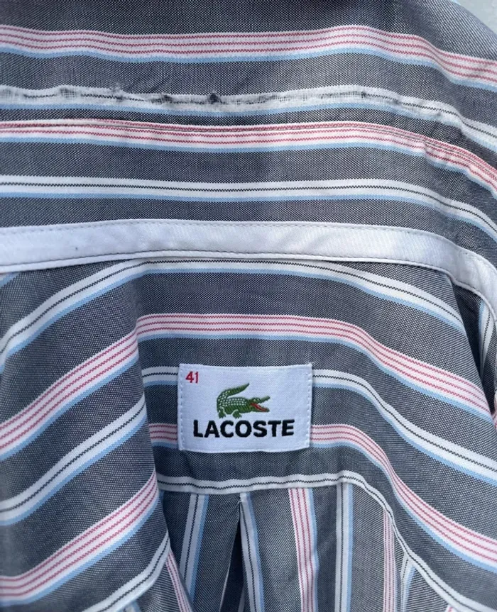 Long Sleeves Shirt Chemise Lacoste Mens 41 - photo numéro 9