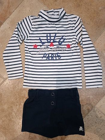 Ensemble 3 pieces fille 4 ans Lulu Castagnette 