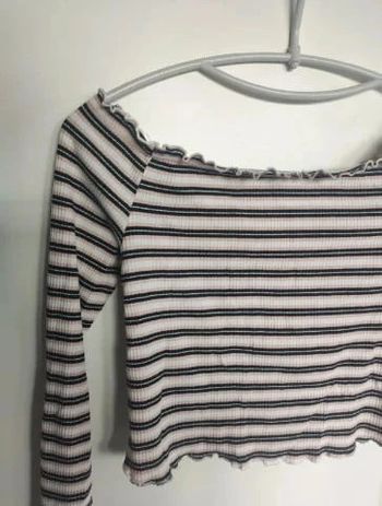 H&M  T shirt top court rayé S