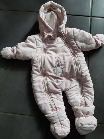 Combinaison pilote rose taille 3-6mois