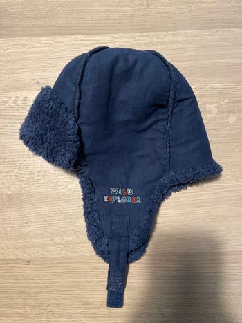 Chapka polaire bleue kiabi moins de 50cm