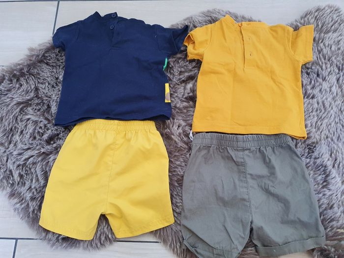 Lot 2 ensembles t shirt + short 6 mois - photo numéro 2