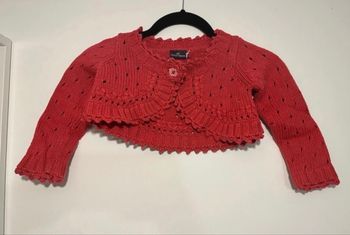 Gilet Boléro Sergent Major - Fille 3 ans - Rouge Corail