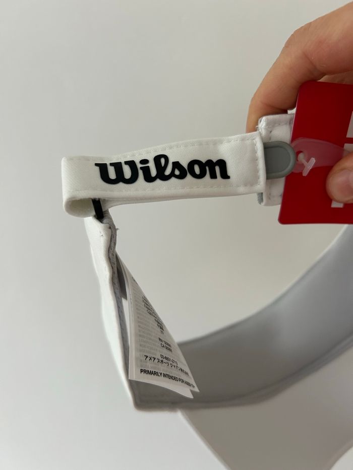 Casquette visière blanche Wilson taille unique neuve avec étiquette - photo numéro 4