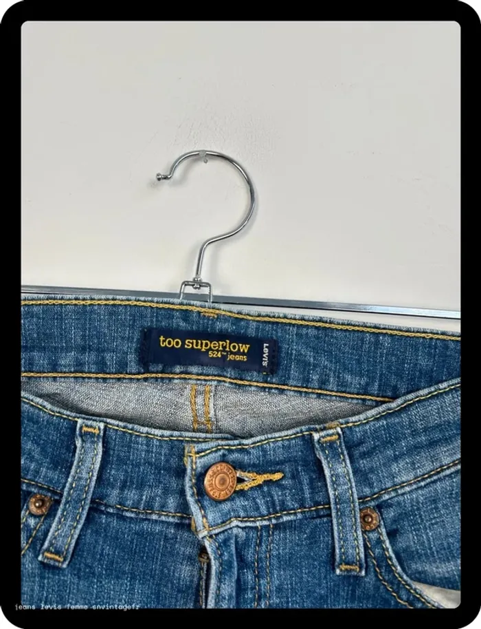 Jean Levi's Femme 524 Too Superlow Bootcut Bleu | W27 FR36 | Très Bon État | BP127 - photo numéro 4