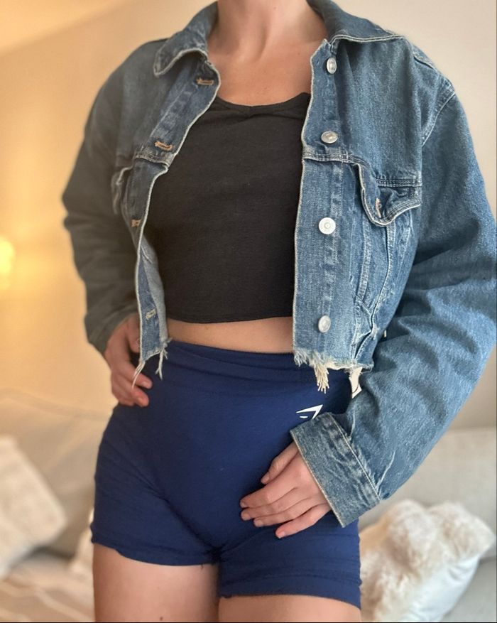 Veste en jean Zara courte taille M bleu