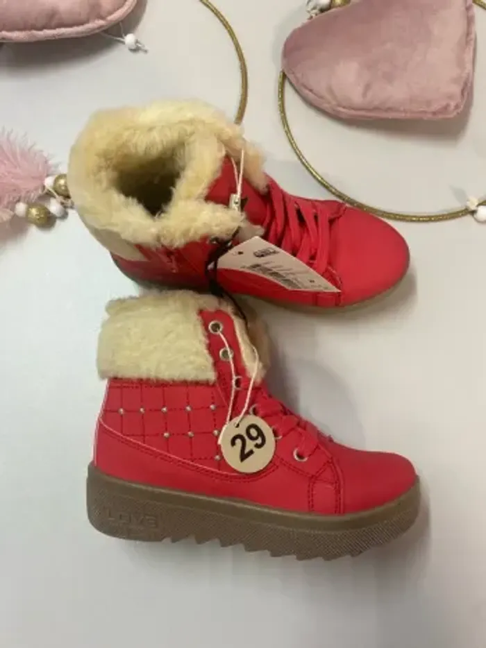 Bottines fille - neuf - fourrée - Defacto - Taille 29