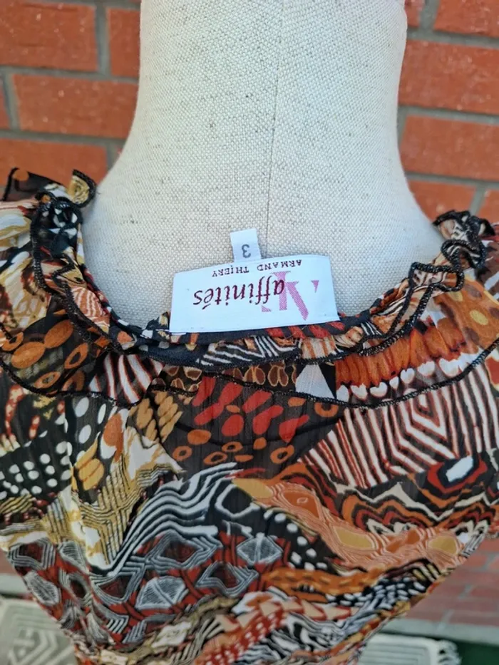 Blouse transparente a motif - photo numéro 6