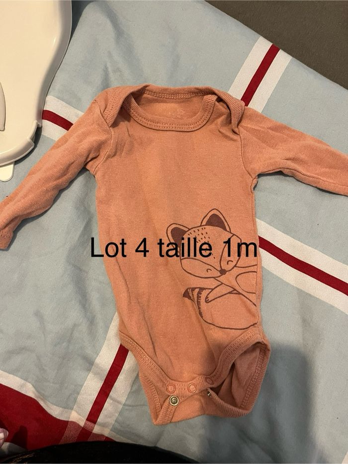 Lot bodies bebe fille 1 mois