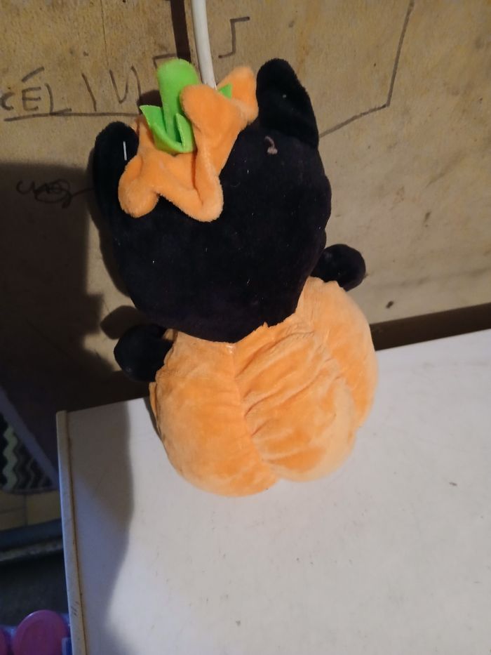 Peluche  chat noir nruvec - photo numéro 2