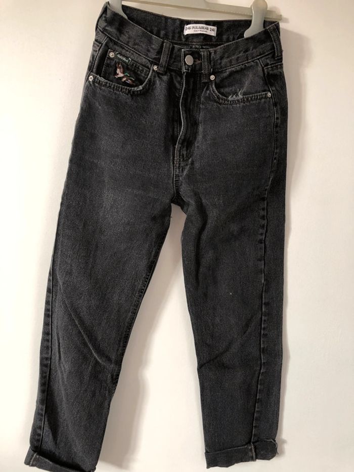 Jean mom noir pull & bear