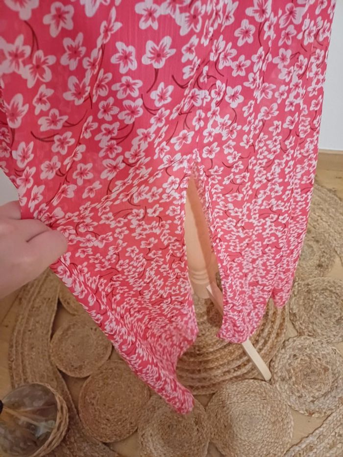 Robe longue rose cache-coeur Fleurie Maëlle taille S 36 - photo numéro 6