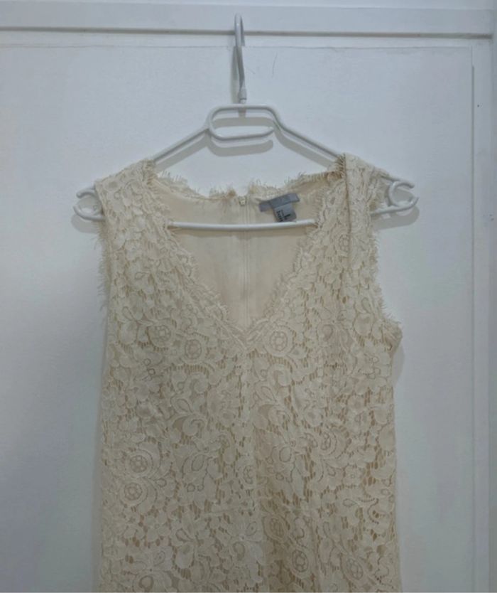 Robe en Dentelles Neuve taille S Crème - photo numéro 3