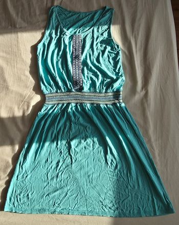 Robe Été Coton Turquoise Très bon état Taille M/L