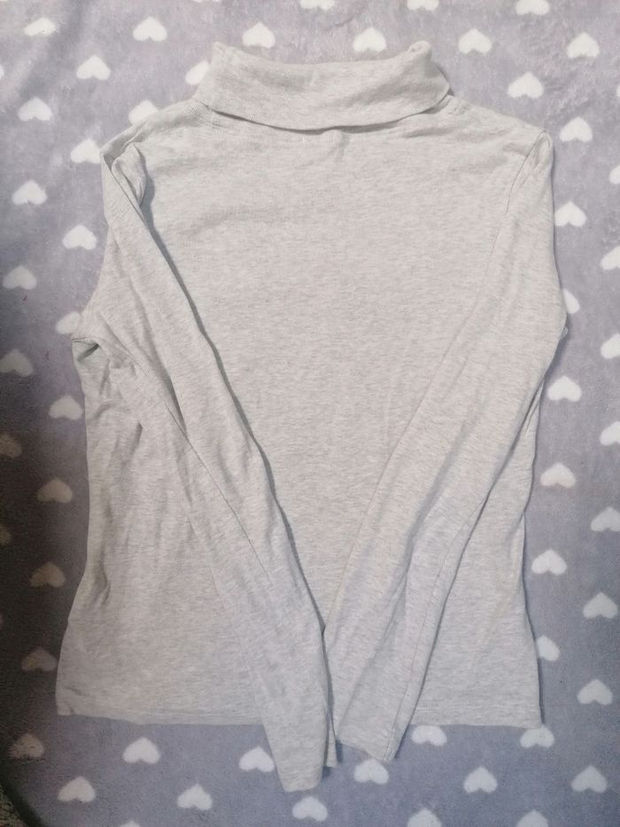 T-shirt sous-pull 🩶  col roulé DPAM manches longues garçon 12 ans - photo numéro 8