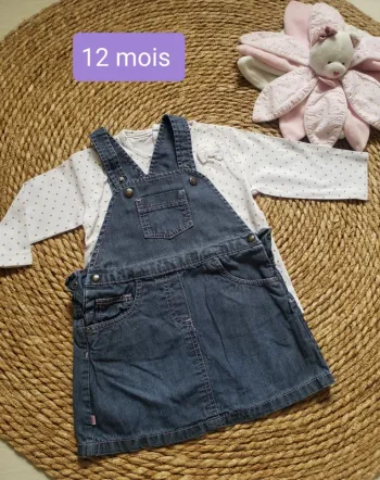 Ensemble avec robe en jeans 12mois