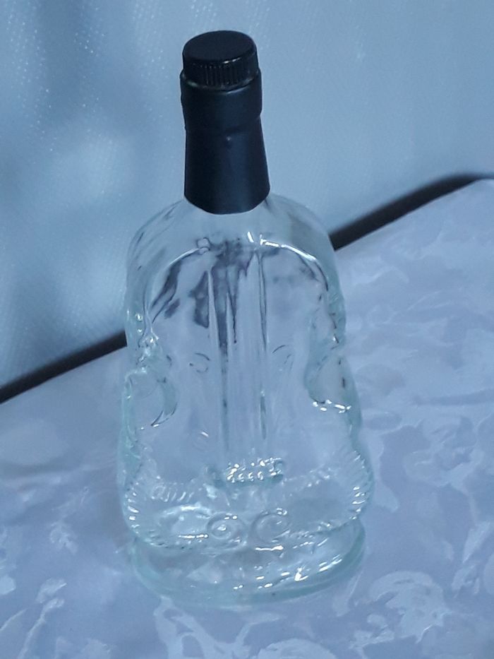 Faby27800 Bouteille carafe représentant un violon En verre transparent - photo numéro 2
