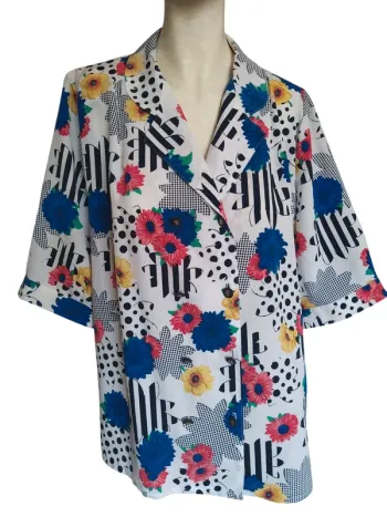 Chemise chemisier vintage fleurs flower printemps été spring summer