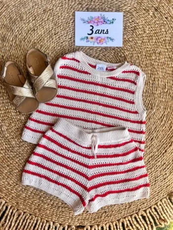 Ensemble maille crochet Zara 3 ans
