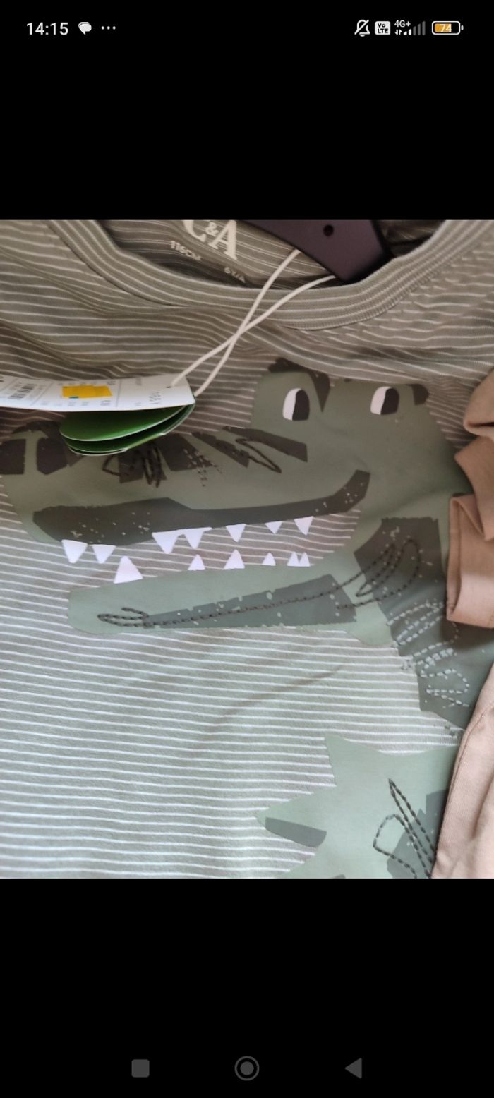 Lot tee shirt garçon 5/6 ans c et a - photo numéro 3