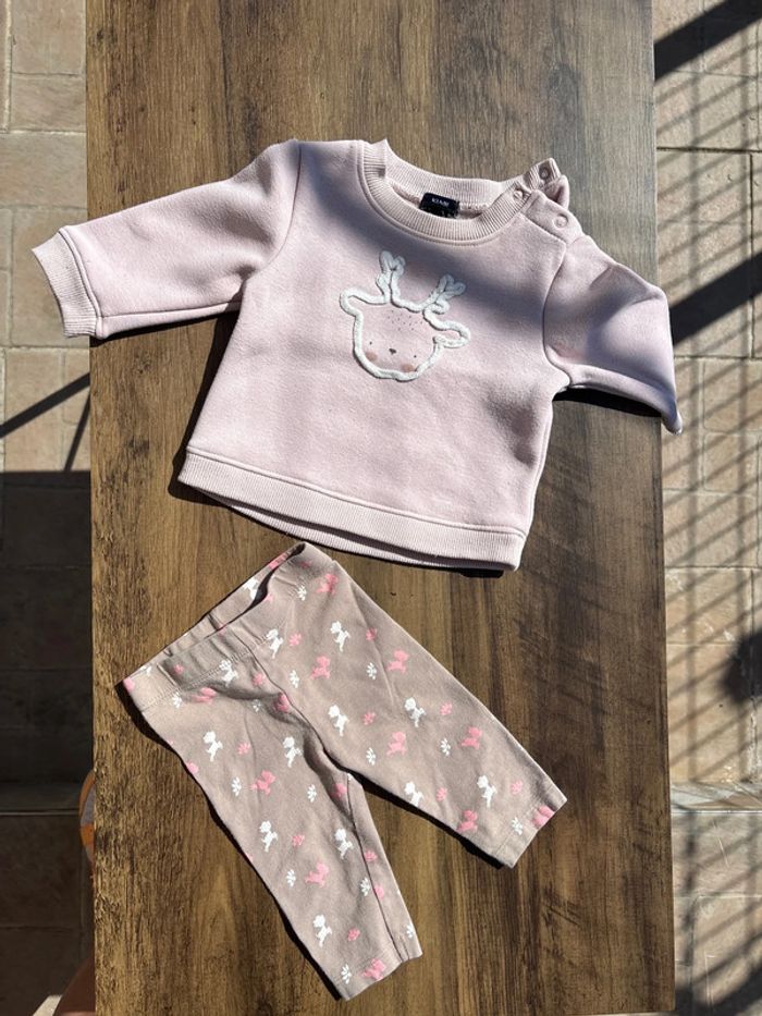 Ensemble, bébé fille, 3 mois