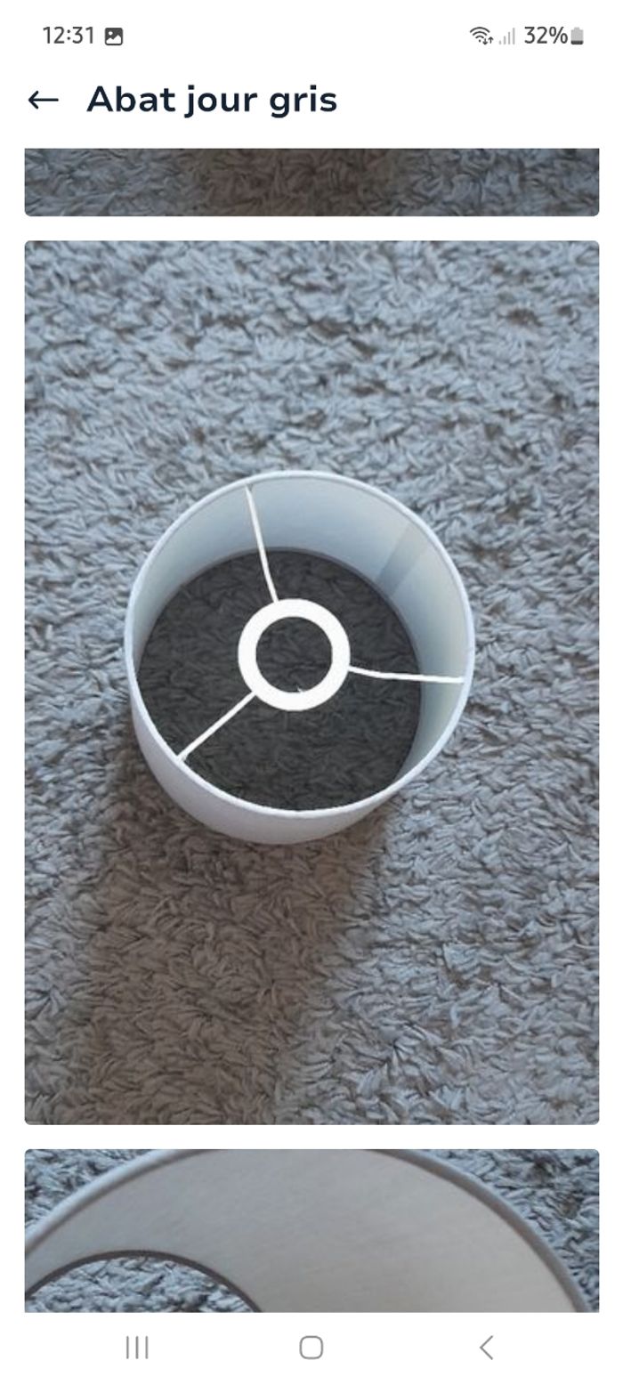 Abat-jour gris - photo numéro 2