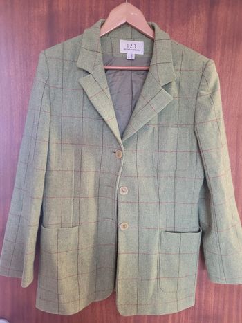 Très beau blazer 1•2•3 vert en laine vierge