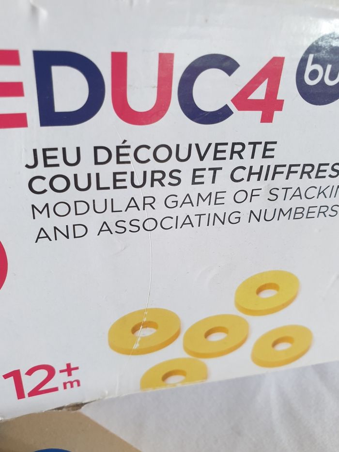 Jeu Montessori bois chiffres et couleurs - photo numéro 3