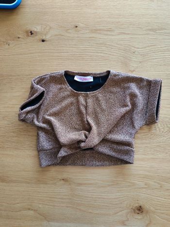T-shirt crop top paillettes