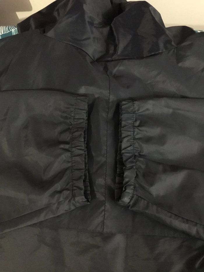 Coupe-vent 1/4zip à capuche pour homme Kway bleu marine fabriqué au Canada taille L 079 - photo numéro 12