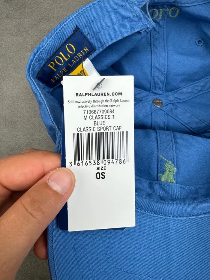Casquette Ralph Lauren Bleu Logo Brodé Neuve - photo numéro 7