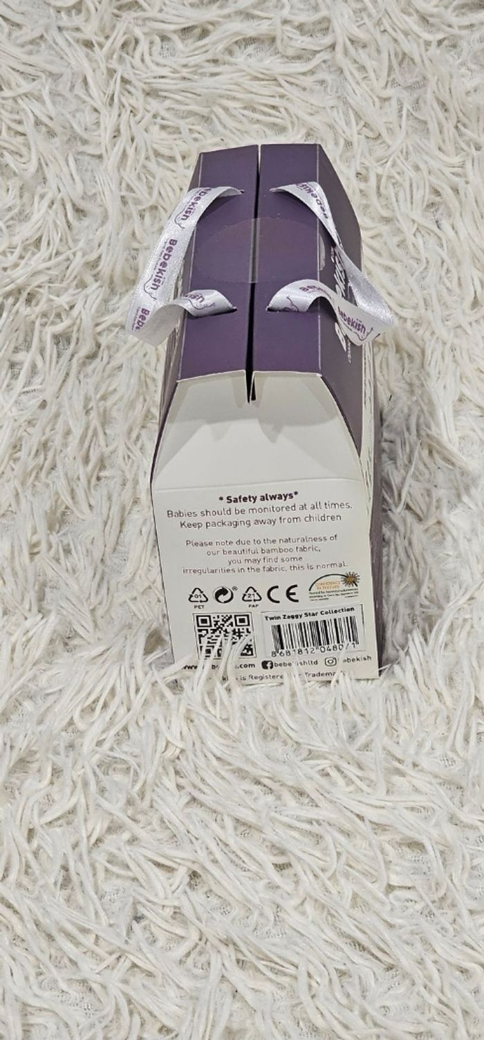 Lot de 2 maxi langes 120×120 bambou naturel - photo numéro 7