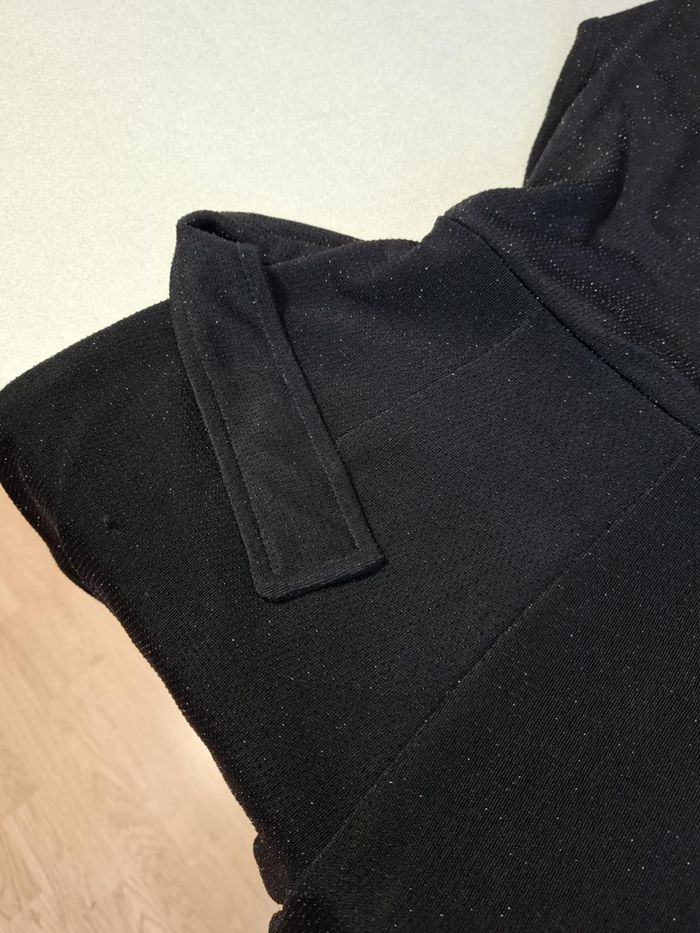 Beau combi short femme Jennyfer S noir pailleté à ceinture excellent état - photo numéro 7