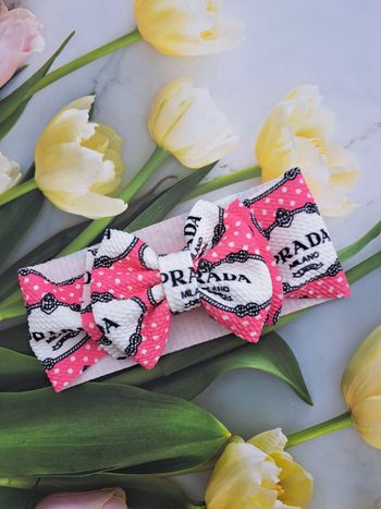 Bandeaux motif Prada bebe fille 3-12 mois