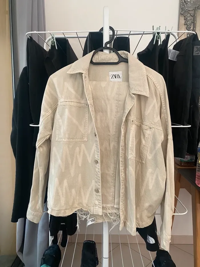Ensemble veste + jean Zara vert d’eau