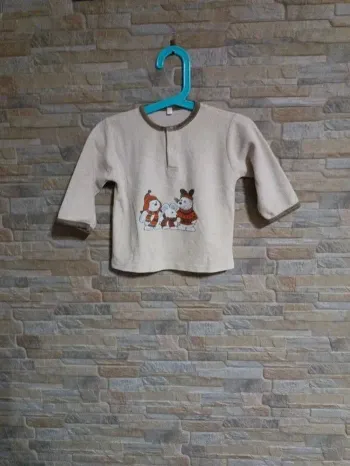 Sweat velours beige 18M