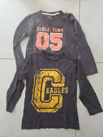 2 T-shirt manches longues 8 ans