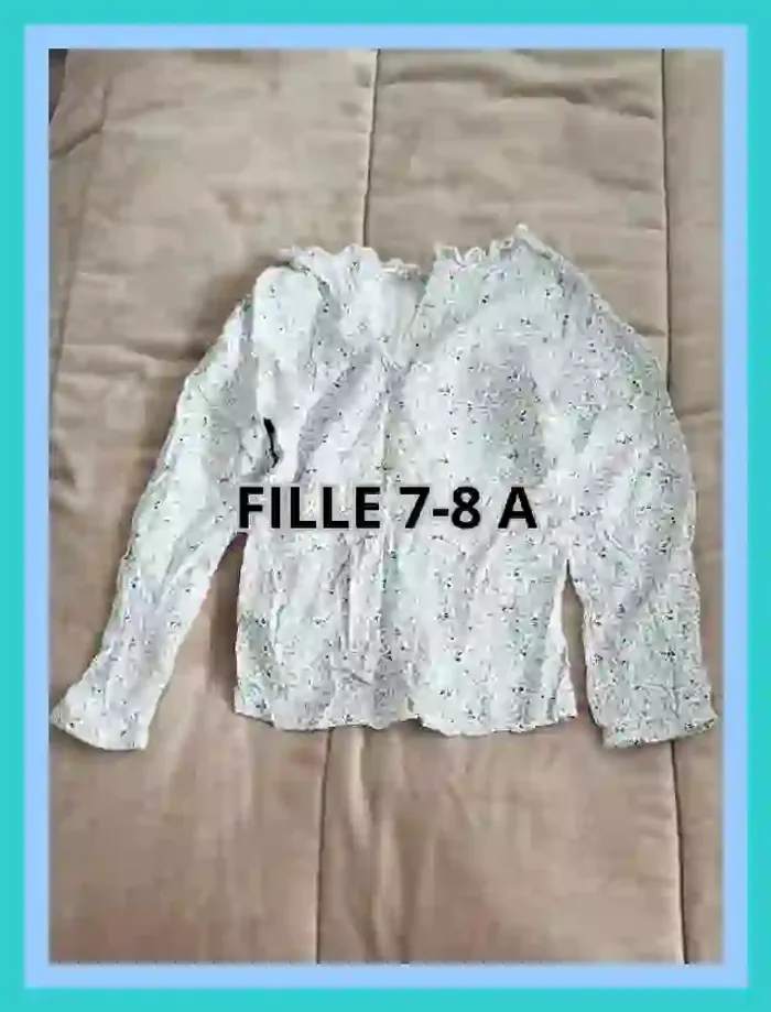 haut manches longues TEX fille 7 à 8 ans - 7518723165