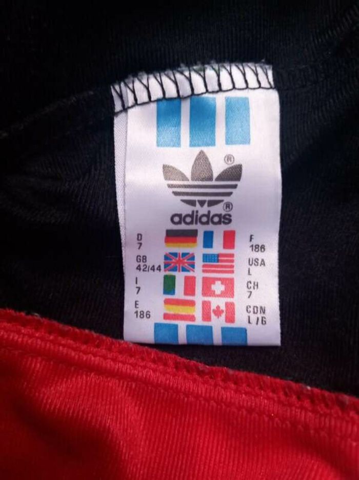 veste zippée à capuche adidas vintage Rare couleurs rasta jaune rouge vert noir taille L - photo numéro 6