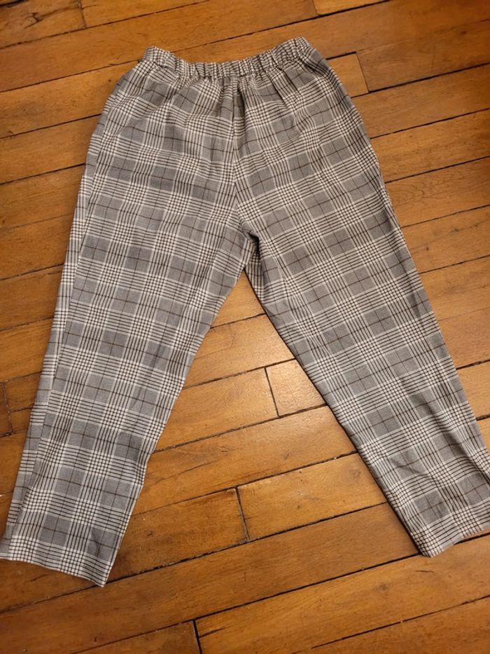 Pantalon rayé/carreaux tissu gris - H&M - photo numéro 6