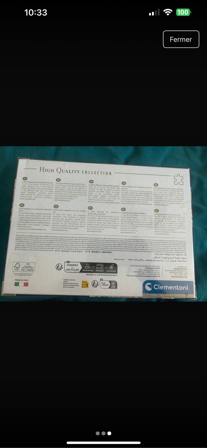 Puzzle 1000 pièces Disney  neuf - photo numéro 3