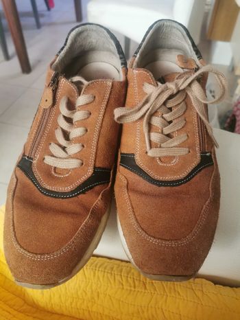 Sneakers croûte de cuir Kiarflex p 41 confort