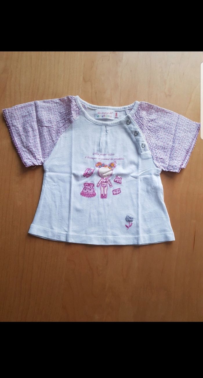 Tee-shirt bébé fille 6 mois