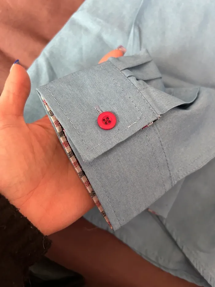 chemise belu ciel homme - photo numéro 3