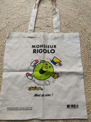 Sac tissu, monsieur Rigolo, de la collection Monsieur Madame, Neuf